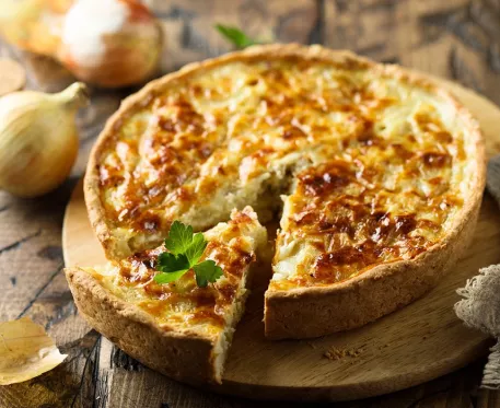 Tarte aux poireaux et aux lardons